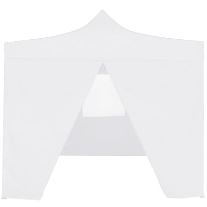 vidaXL Professional Folding Party Tent with 4 Sidewalls 3x3 m Steel White