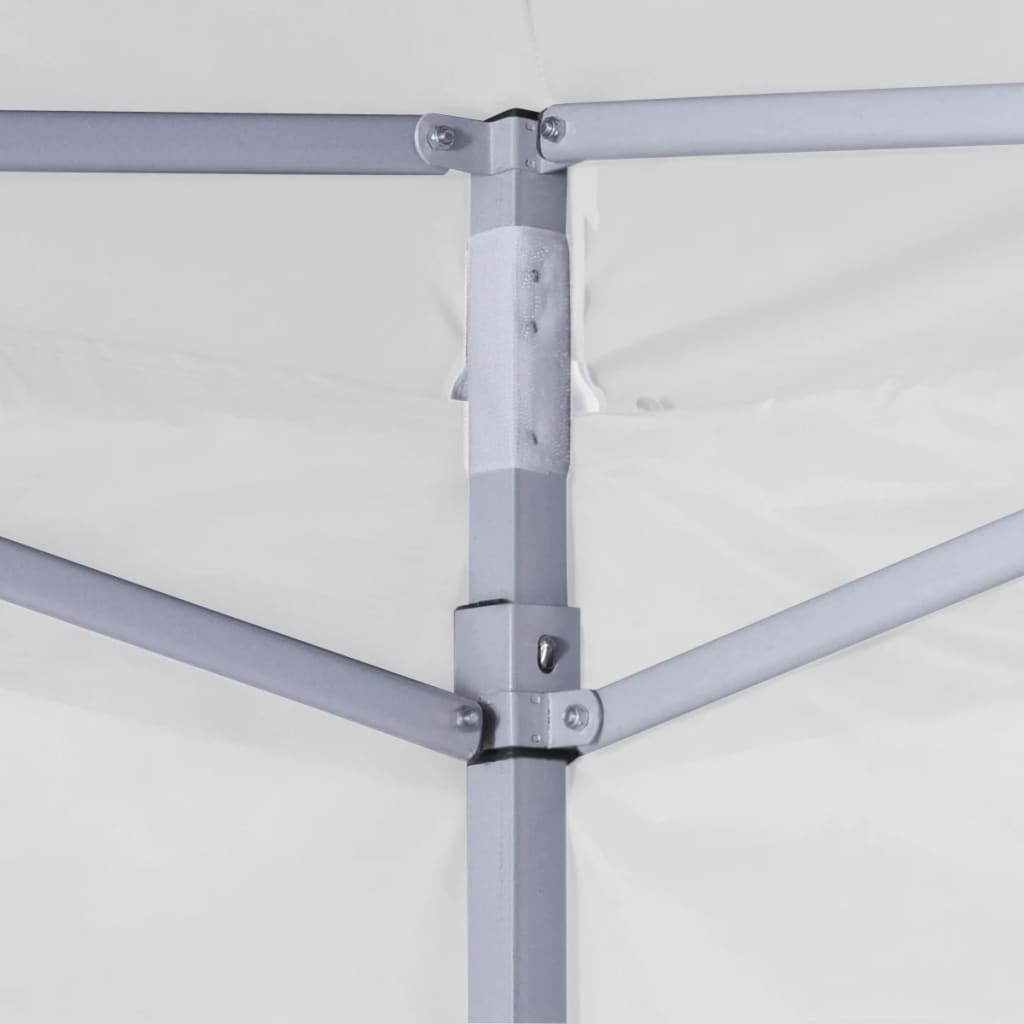 vidaXL Professional Folding Party Tent with 4 Sidewalls 3x3 m Steel White