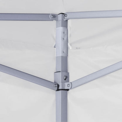 vidaXL Professional Folding Party Tent with 4 Sidewalls 3x3 m Steel White