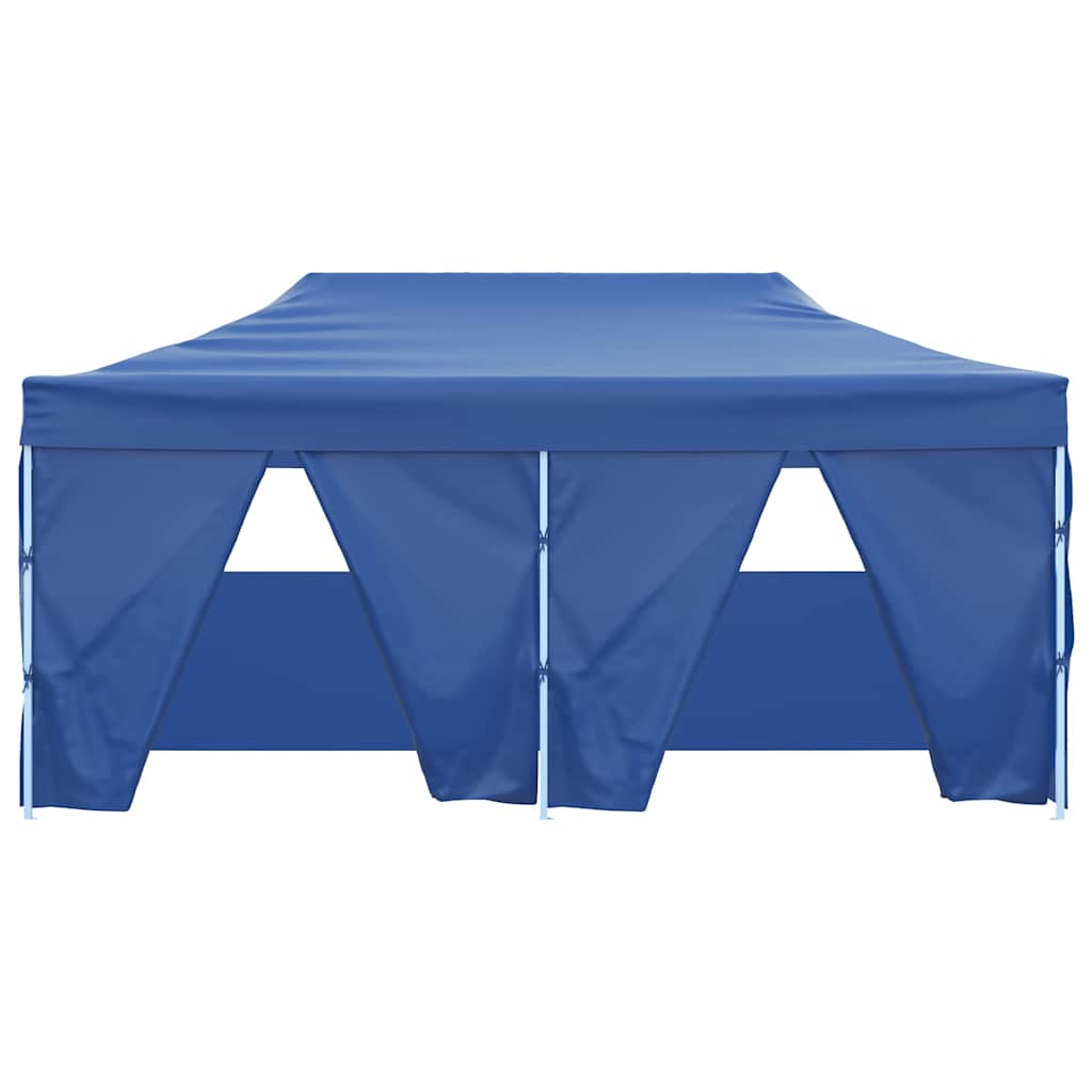 vidaXL Professional Folding Party Tent with 4 Sidewalls 3x6 m Blue