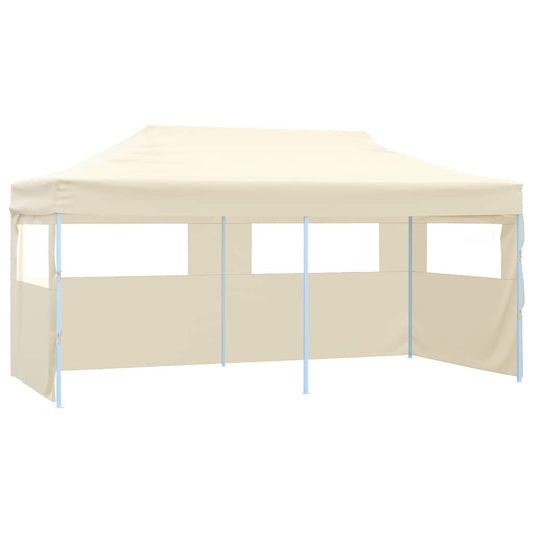 vidaXL Professional Folding Party Tent with 4 Sidewalls 3x6 m Cream