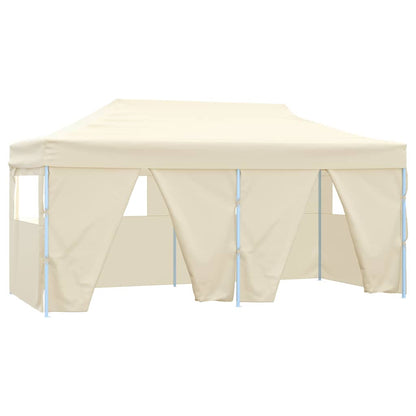 vidaXL Professional Folding Party Tent with 4 Sidewalls 3x6 m Cream