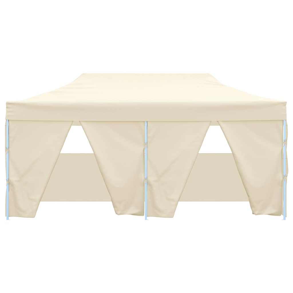 vidaXL Professional Folding Party Tent with 4 Sidewalls 3x6 m Cream