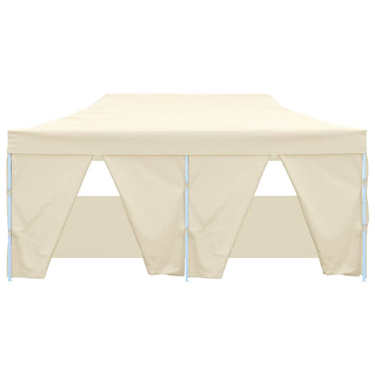 vidaXL Professional Folding Party Tent with 4 Sidewalls 3x6 m Cream