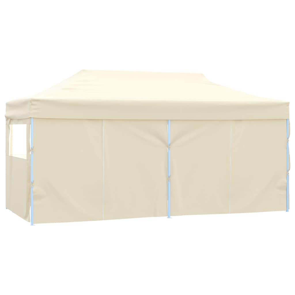 vidaXL Professional Folding Party Tent with 4 Sidewalls 3x6 m Cream