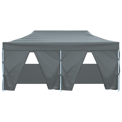 vidaXL Professional Folding Party Tent with 4 Sidewalls 3x6 m Steel Anthracite