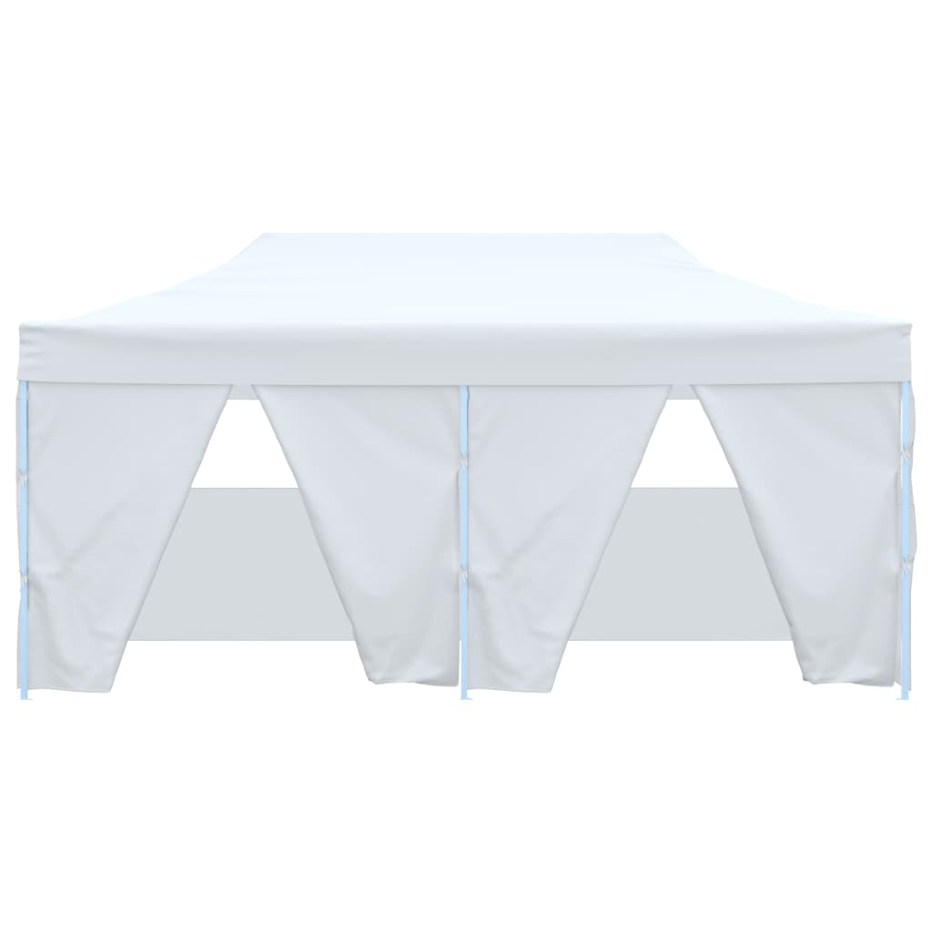 vidaXL Professional Folding Party Tent with 4 Sidewalls 3x6 m Steel White