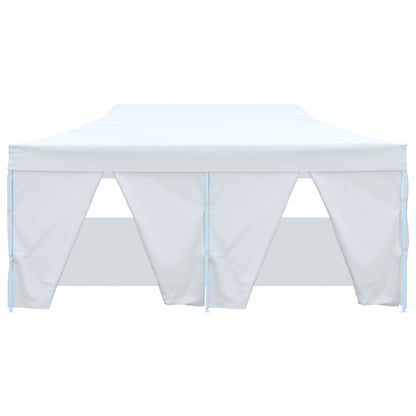 vidaXL Professional Folding Party Tent with 4 Sidewalls 3x6 m Steel White
