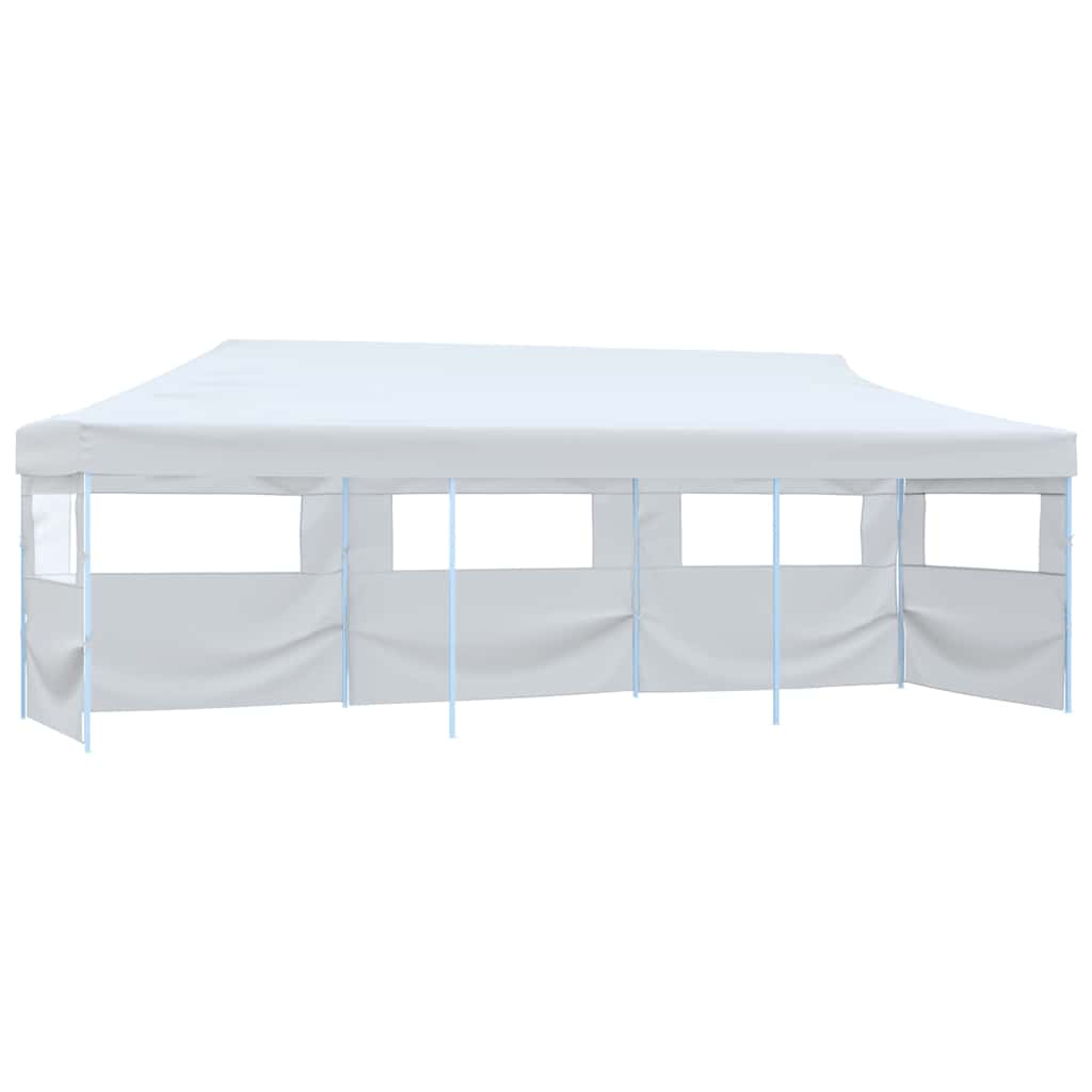 vidaXL Folding Pop-up Party Tent with 5 Sidewalls 3x9 m White
