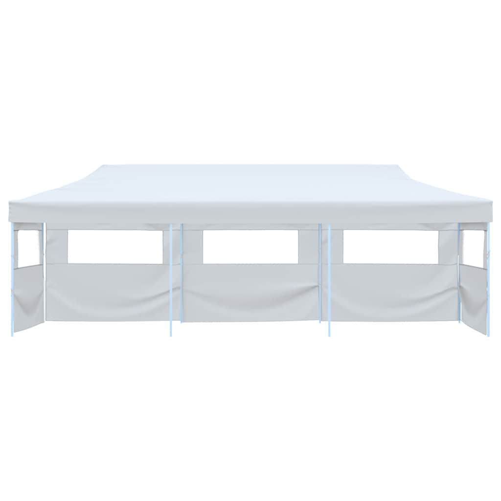 vidaXL Folding Pop-up Party Tent with 5 Sidewalls 3x9 m White