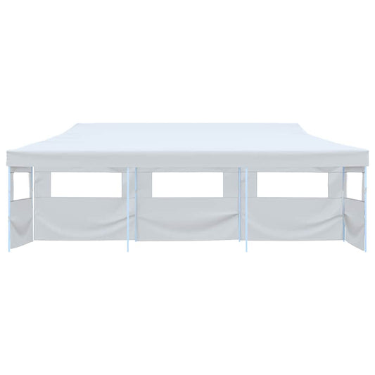 vidaXL Folding Pop-up Party Tent with 5 Sidewalls 3x9 m White