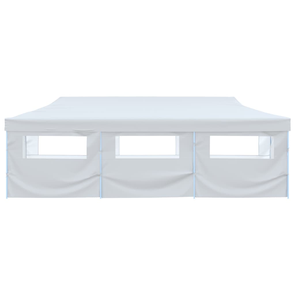 vidaXL Folding Pop-up Party Tent with 8 Sidewalls 3x9 m White