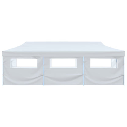 vidaXL Folding Pop-up Party Tent with 8 Sidewalls 3x9 m White