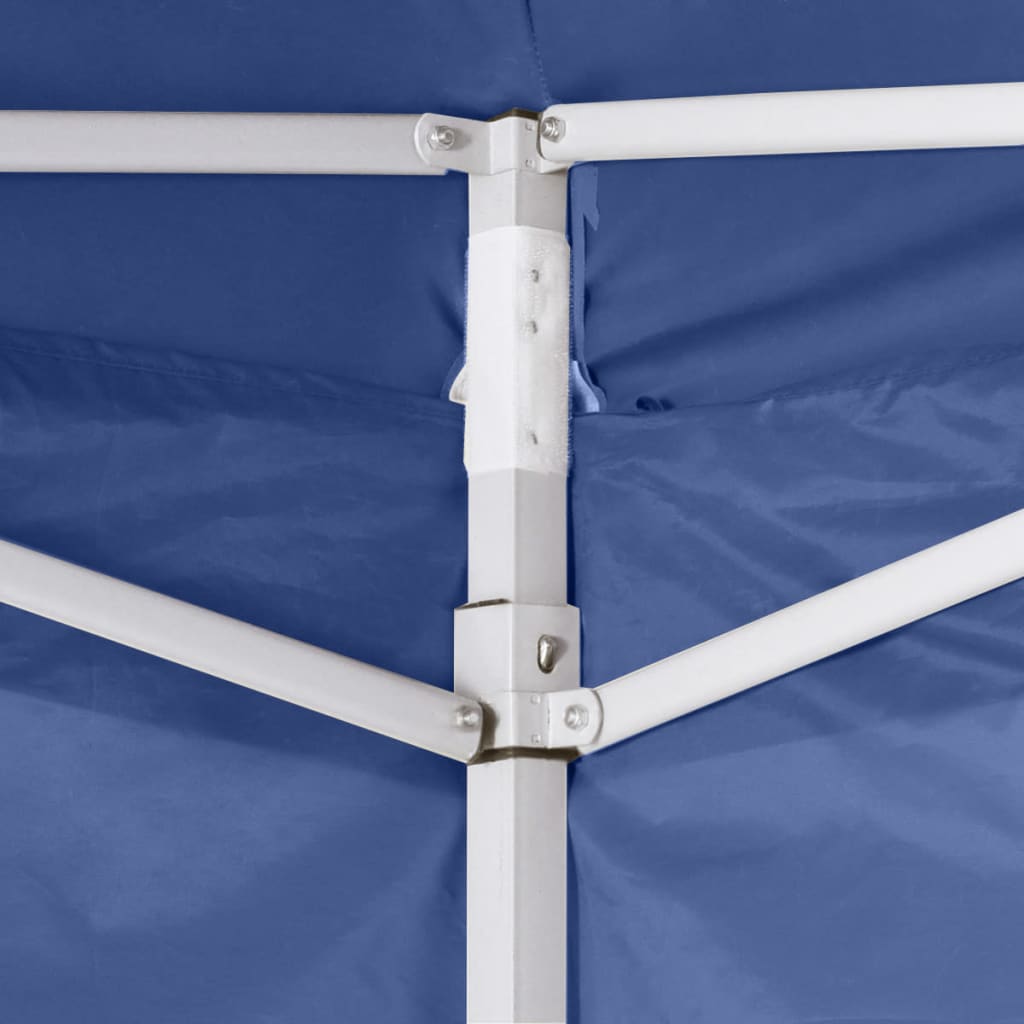 vidaXL Professional Folding Party Tent with 4 Sidewalls 2x2 m Steel Blue
