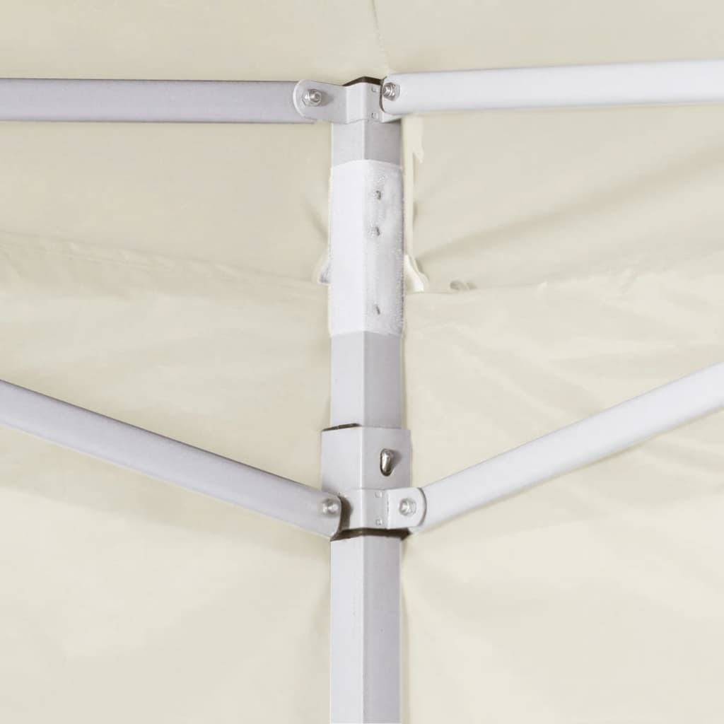 vidaXL Professional Folding Party Tent with 2 Sidewalls 2x2 m Steel Cream