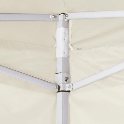 vidaXL Professional Folding Party Tent with 2 Sidewalls 2x2 m Steel Cream