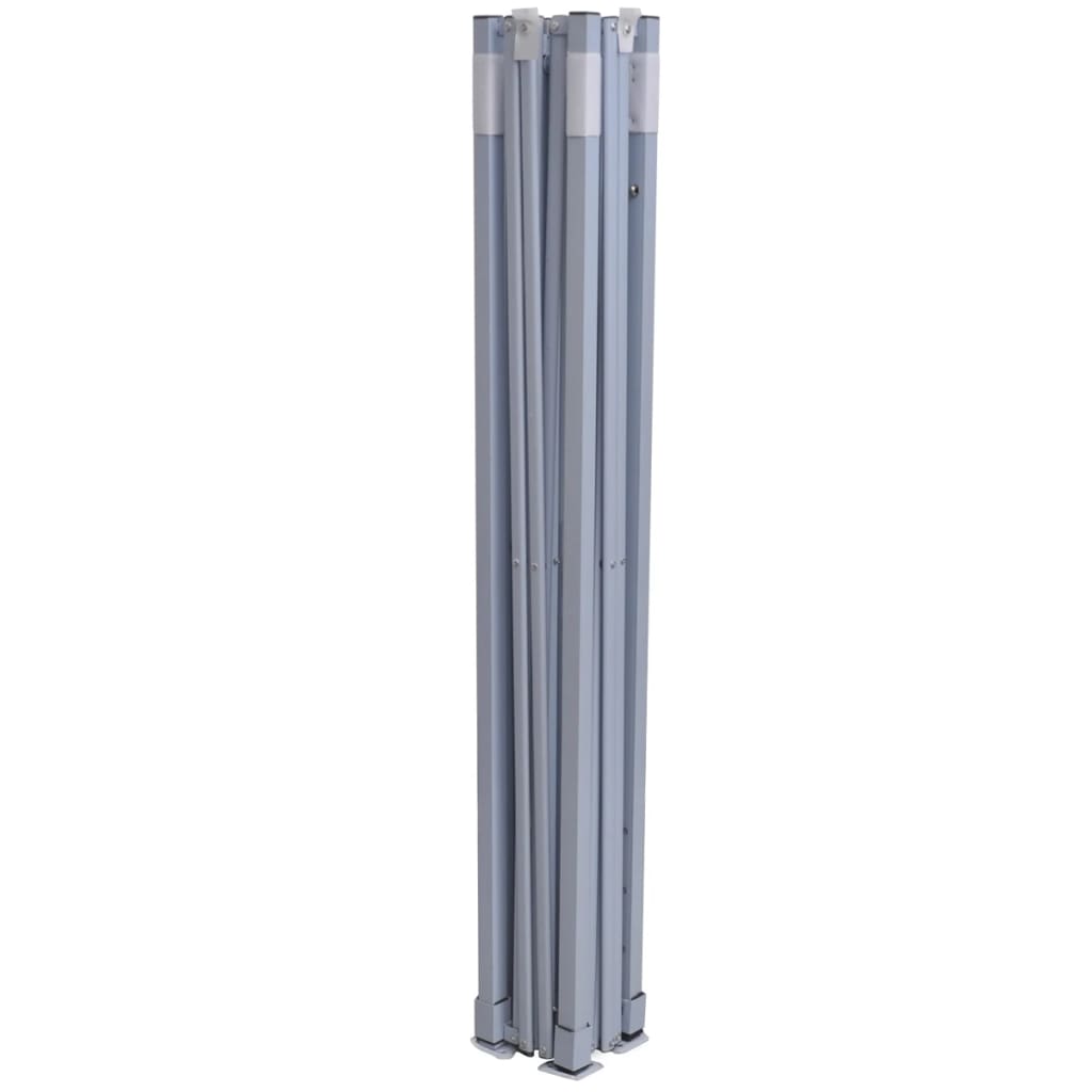 vidaXL Professional Folding Party Tent with 2 Sidewalls 2x2 m Steel Cream
