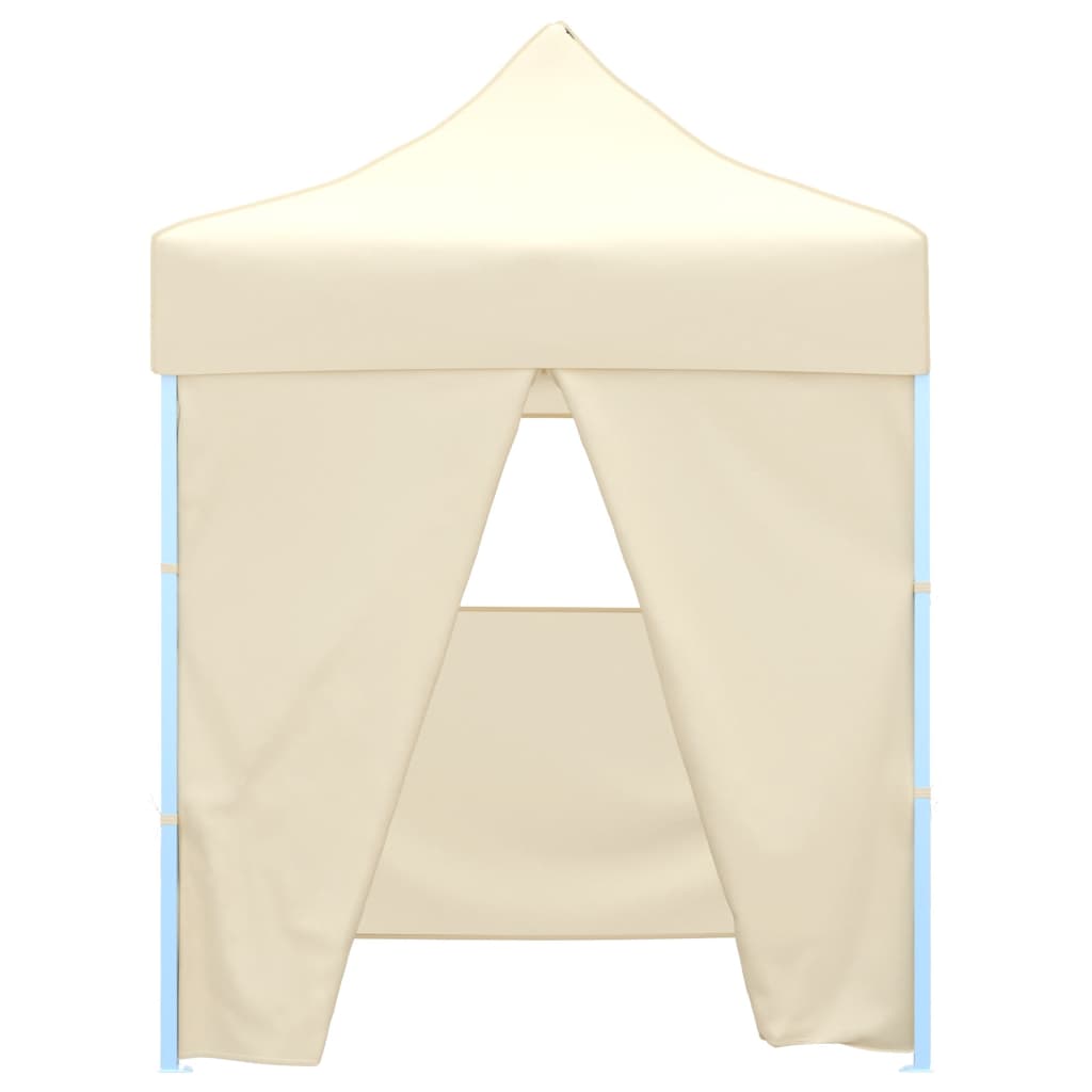 vidaXL Professional Folding Party Tent with 4 Sidewalls 2x2 m Cream