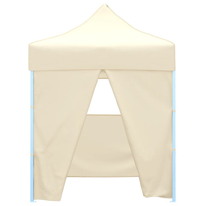 vidaXL Professional Folding Party Tent with 4 Sidewalls 2x2 m Cream
