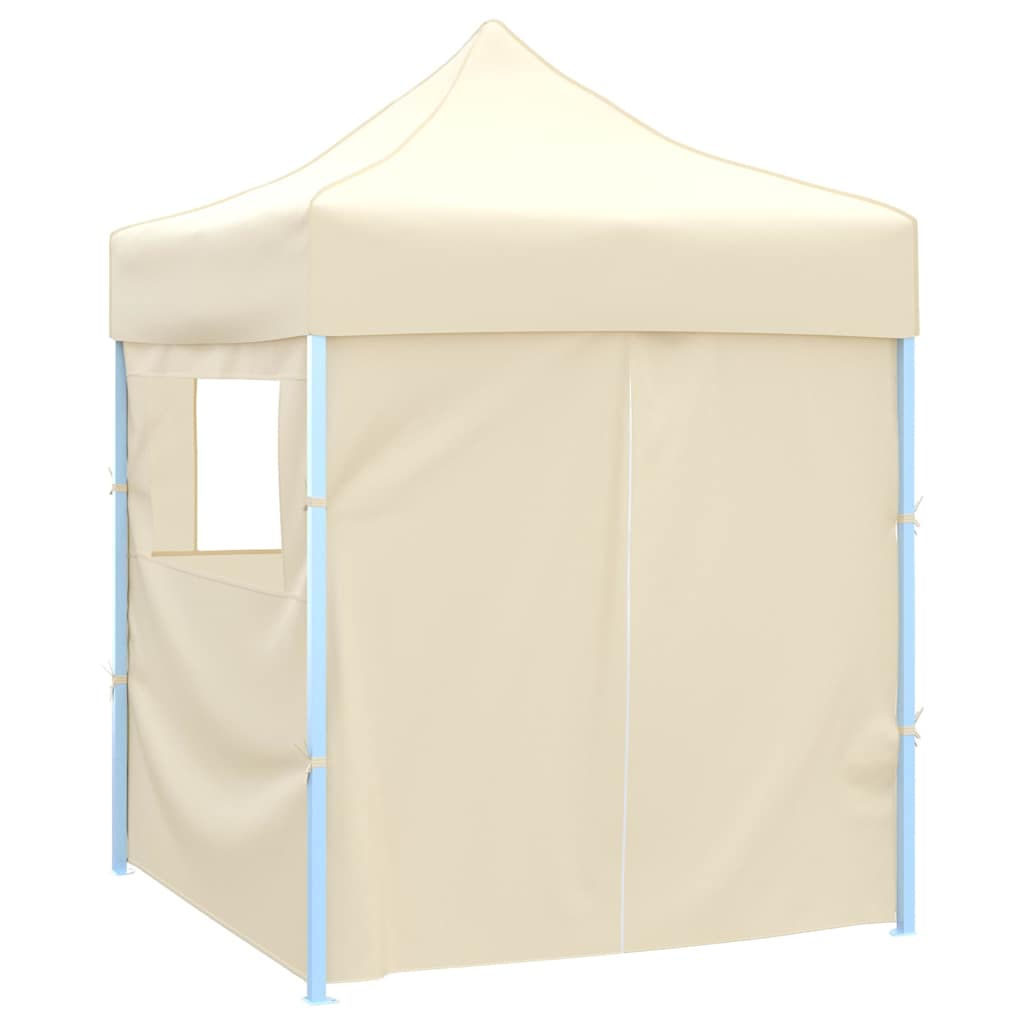 vidaXL Professional Folding Party Tent with 4 Sidewalls 2x2 m Cream