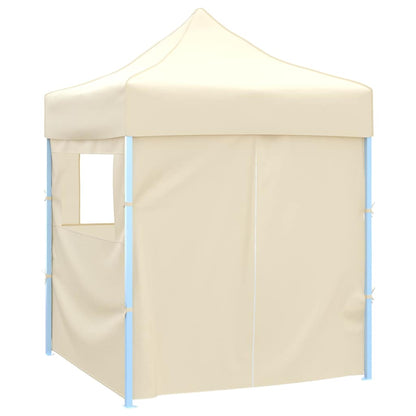 vidaXL Professional Folding Party Tent with 4 Sidewalls 2x2 m Cream