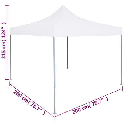 vidaXL Professional Folding Party Tent 2x2 m Steel White