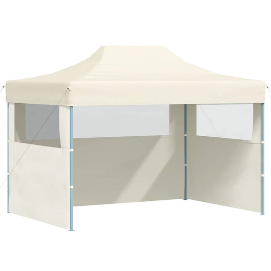 vidaXL Professional Folding Party Tent with 3 Sidewalls 3x4 m Cream