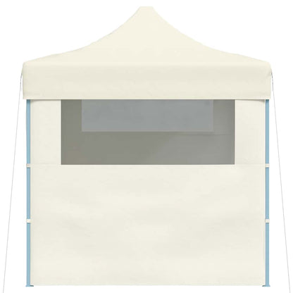 vidaXL Professional Folding Party Tent with 3 Sidewalls 3x4 m Steel Cream