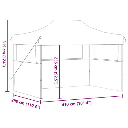 vidaXL Party Tent | Cream | 600D Oxford fabric with PVC coating | 3x4m