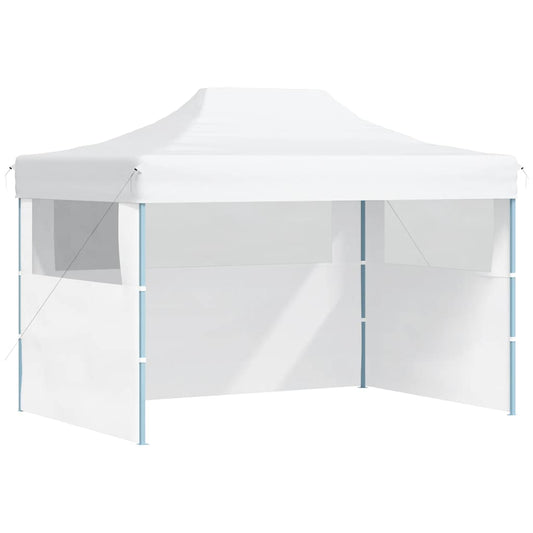 vidaXL Professional Folding Party Tent with 3 Sidewalls 280x410x315 cm Steel White