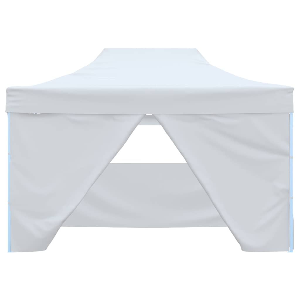 vidaXL Professional Folding Party Tent with 4 Sidewalls White