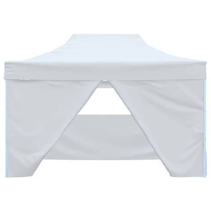 vidaXL Professional Folding Party Tent with 4 Sidewalls White