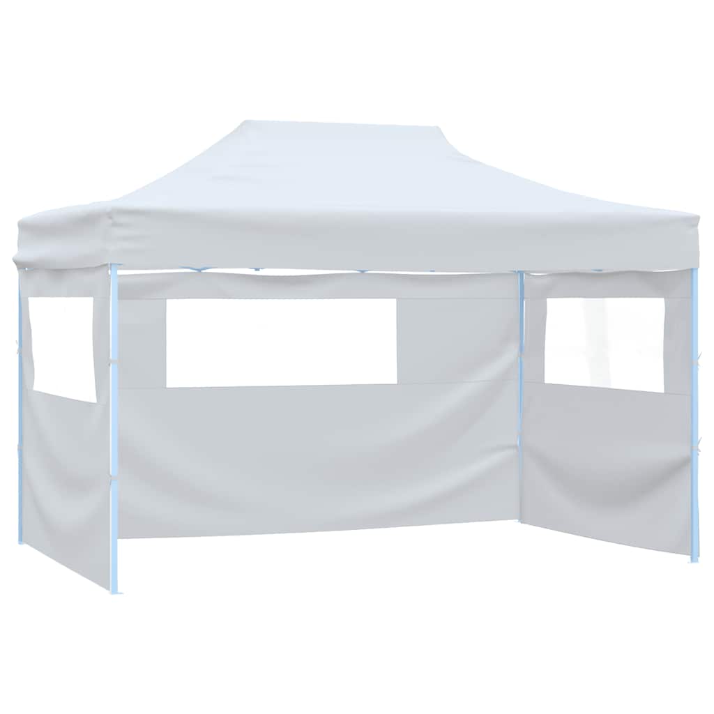 vidaXL Professional Folding Party Tent with 4 Sidewalls 280x410x315 cm Steel White