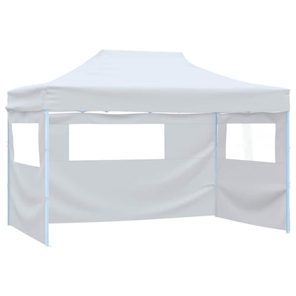 vidaXL Professional Folding Party Tent with 4 Sidewalls 280x410x315 cm Steel White