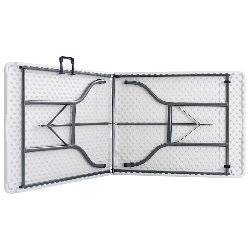 vidaXL Garden Dining Set | White and black | Steel with powder coat, HDPE