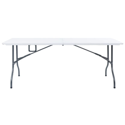 vidaXL Garden Dining Set | White and black | Steel with powder coat, HDPE