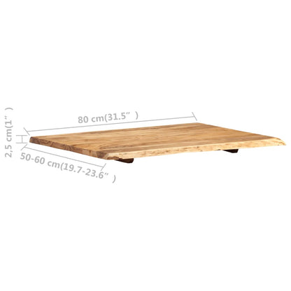 vidaXL Table Top | Natural wood | Solid acacia wood | 80x | Durable | Table Top