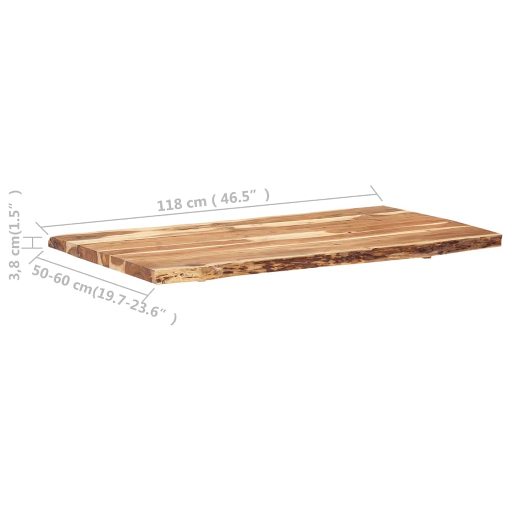 vidaXL Table Top | Natural Acacia | Solid acacia wood | 118 x | Durable