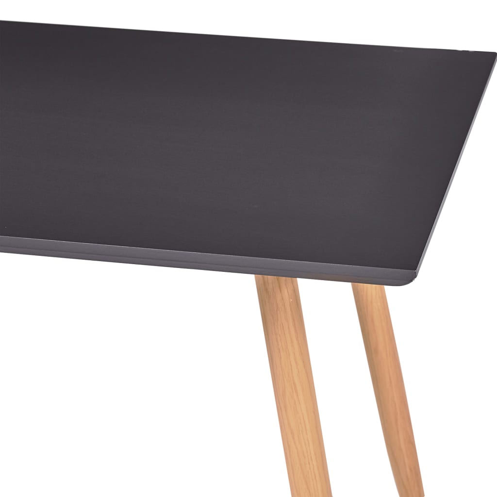 vidaXL Dining Table Grey and Oak 120x60x74 cm MDF