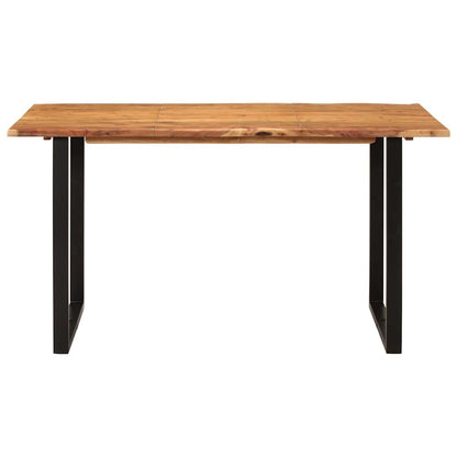 286474 vidaXL Dining Table 140x70x76 cm Solid Acacia Wood