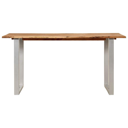 vidaXL Dining Table 154x80x76 cm Solid Acacia Wood