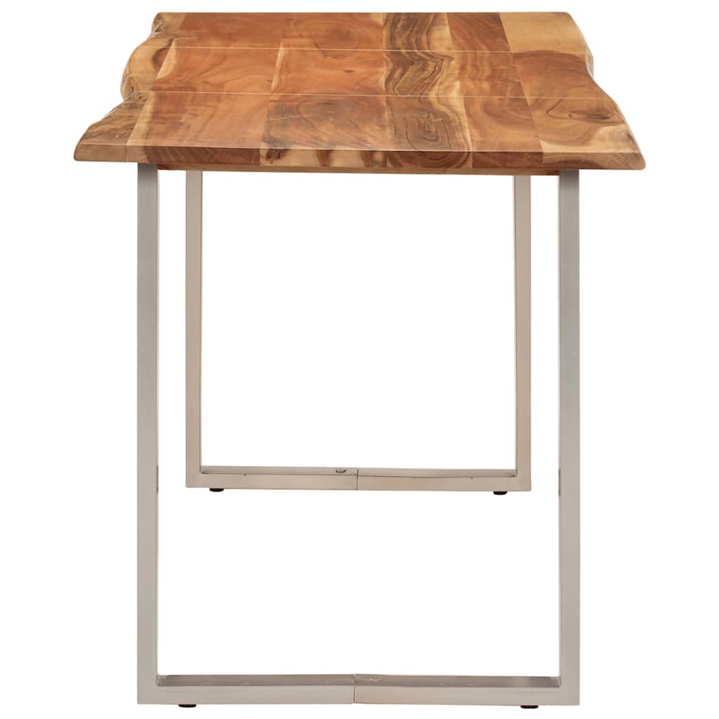 vidaXL Dining Table 140x70x76 cm Solid Acacia Wood