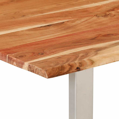 286478 vidaXL Dining Table 140x70x76 cm Solid Acacia Wood