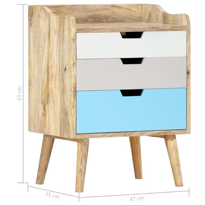 286480 vidaXL Bedside Cabinet 47x35x63 cm Solid Mango Wood