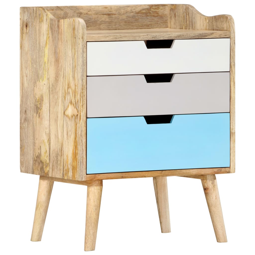 vidaXL Bedside Cabinet | Brown | Solid Mango Wood | Medium | Bedside Cabinet