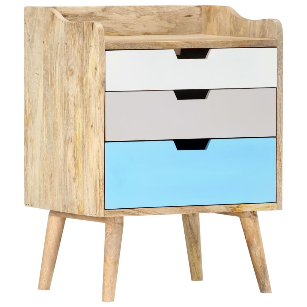 vidaXL Bedside Cabinet | Brown | Solid Mango Wood | Medium | Bedside Cabinet