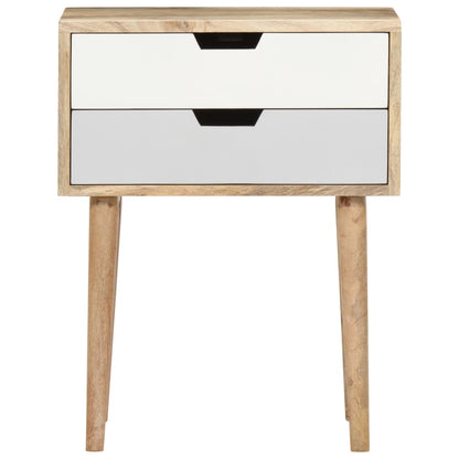 vidaXL Bedside Cabinet | Brown and Multicolour | Solid Mango Wood