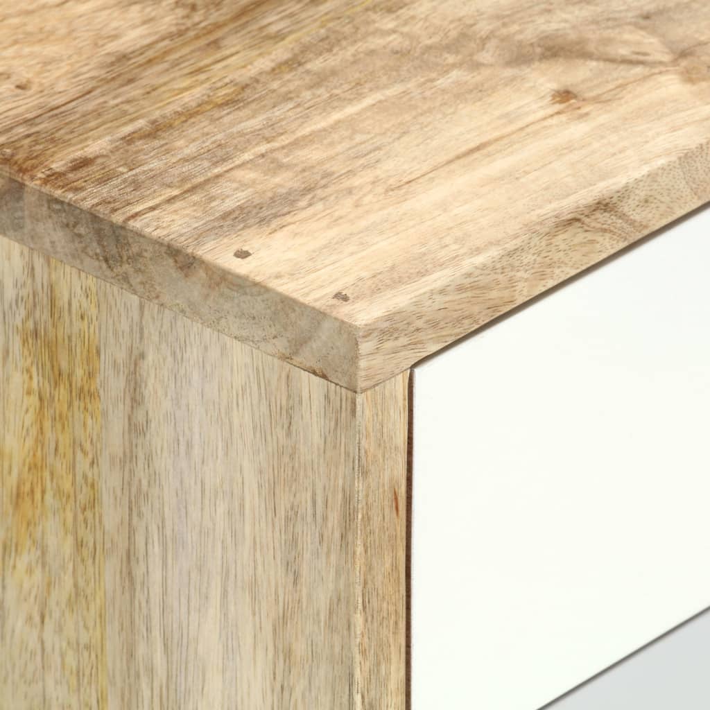 vidaXL Bedside Cabinet | Brown and Multicolour | Solid Mango Wood