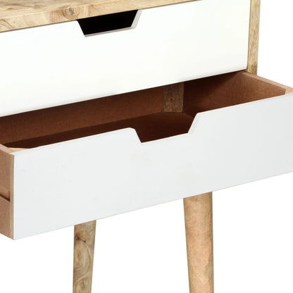 vidaXL Bedside Cabinet | Brown and Multicolour | Solid Mango Wood