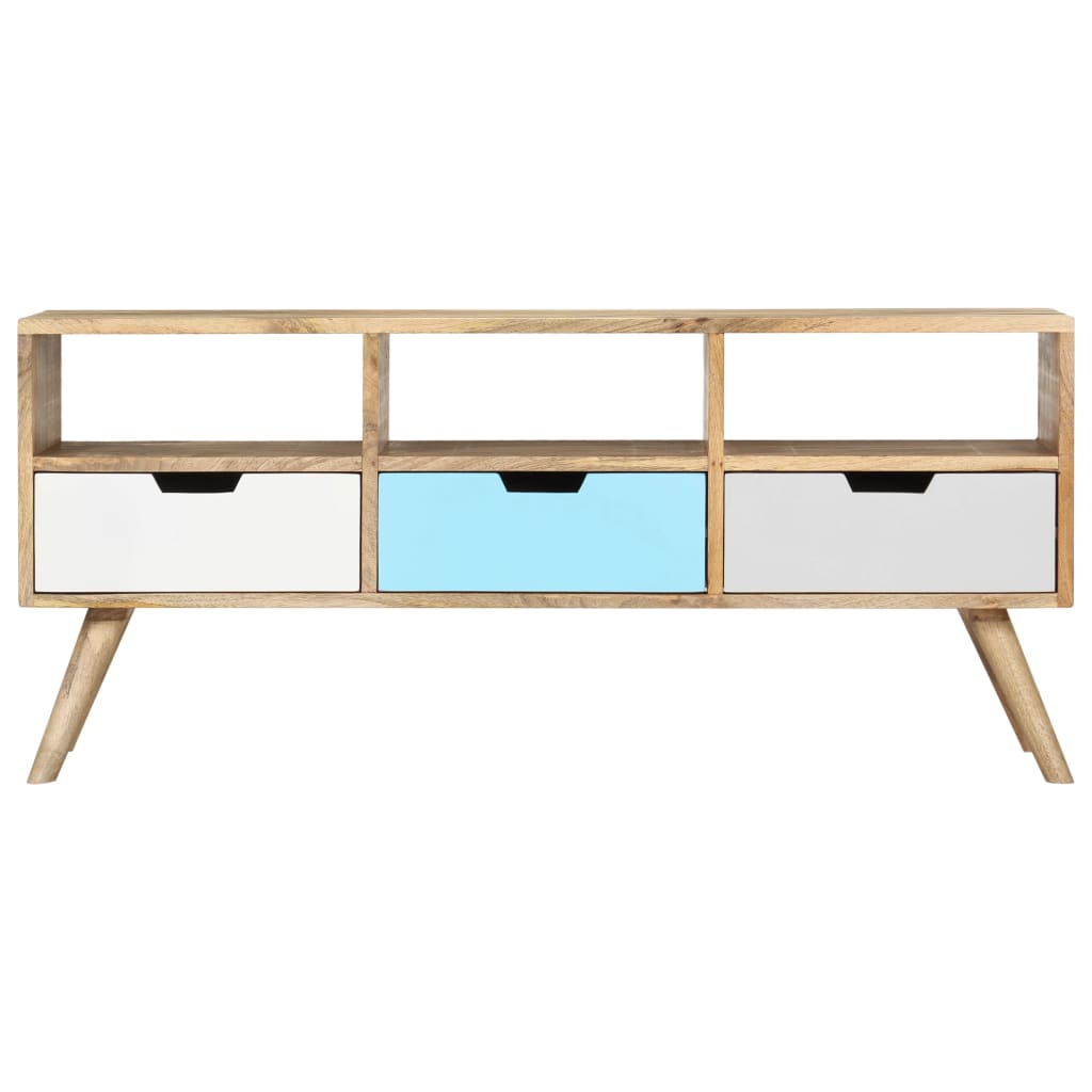 vidaXL TV Cabinet 110x35x48 cm Solid Mango Wood